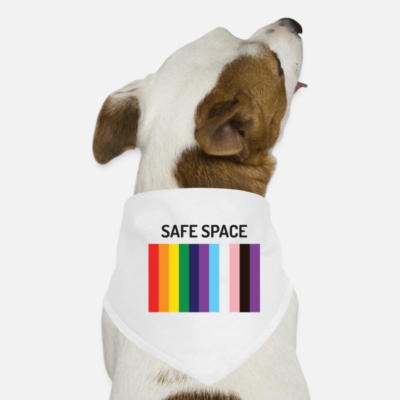 LBGTQIA+ Safe Space Pride Month Sticker Dog Bandana
