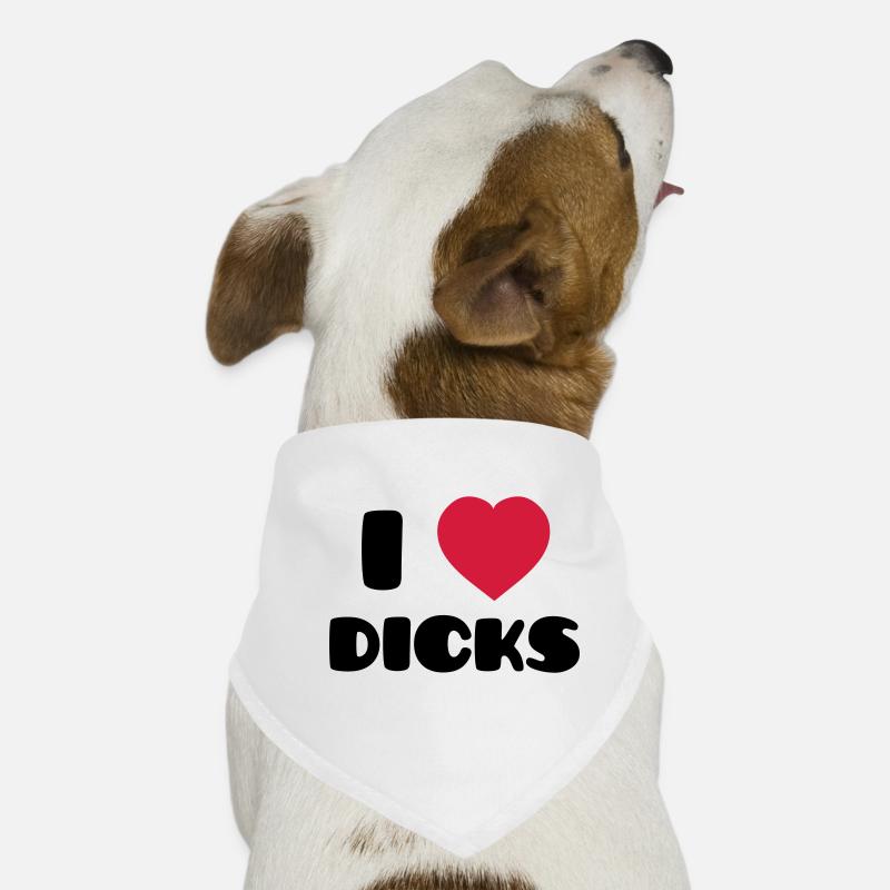 I Love Dicks Dog Bandana