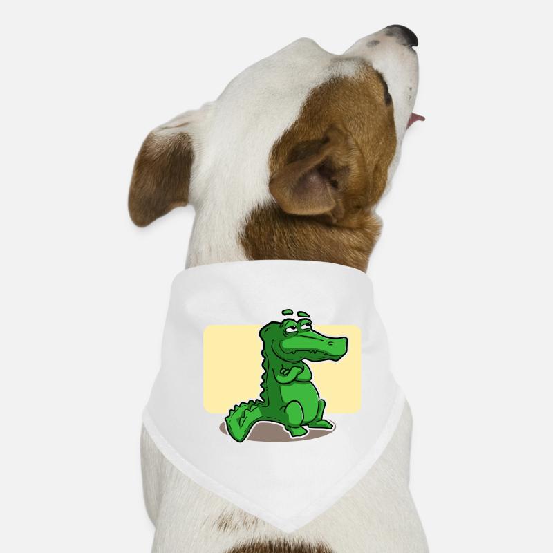 süsses Krokodil - Hunde-Bandana - Weiß