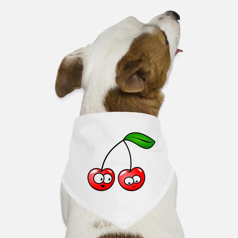 Die Kirschen - Hunde-Bandana - Weiß