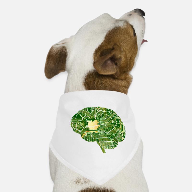 Cerveau - puce informatique - puce - ordinateur Bandana pour chien