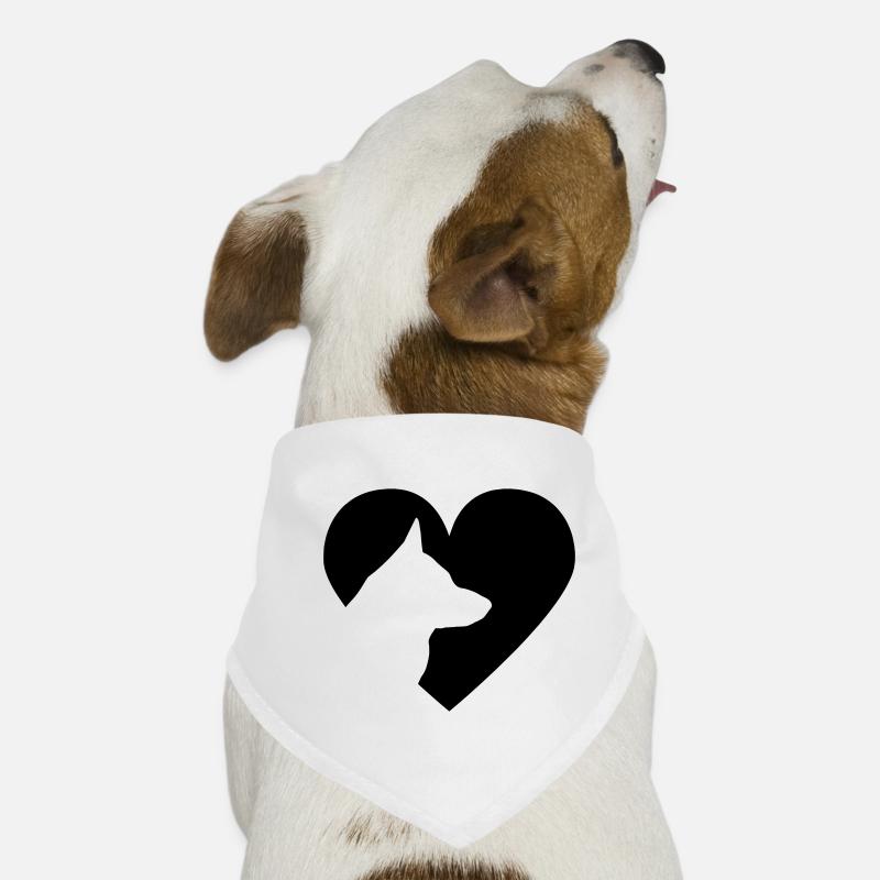 Herz mit Schäferhund Vector Hunde-Bandana