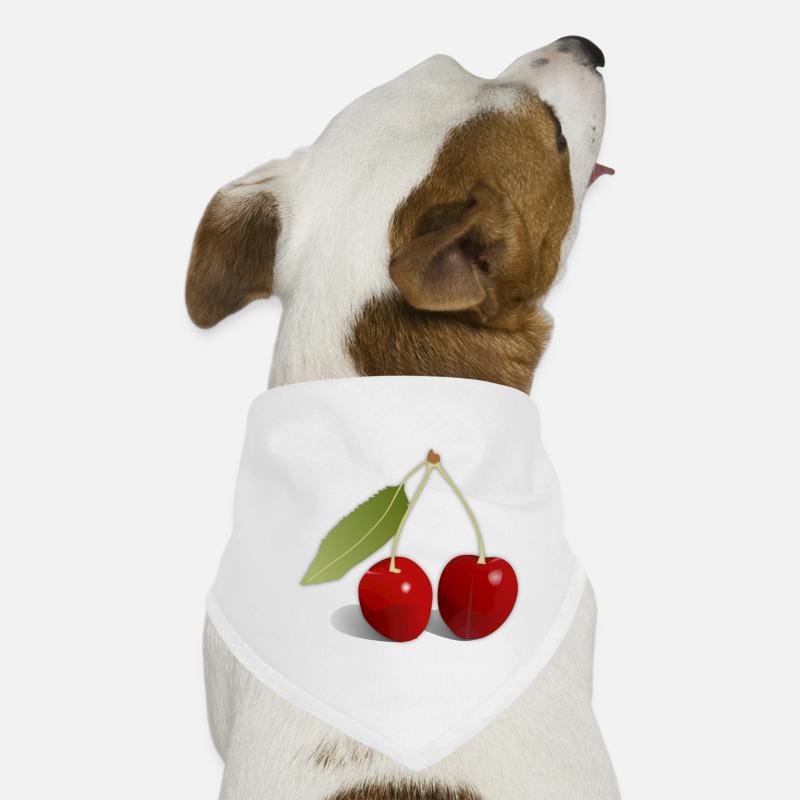 Kirschen - Hunde-Bandana - Weiß