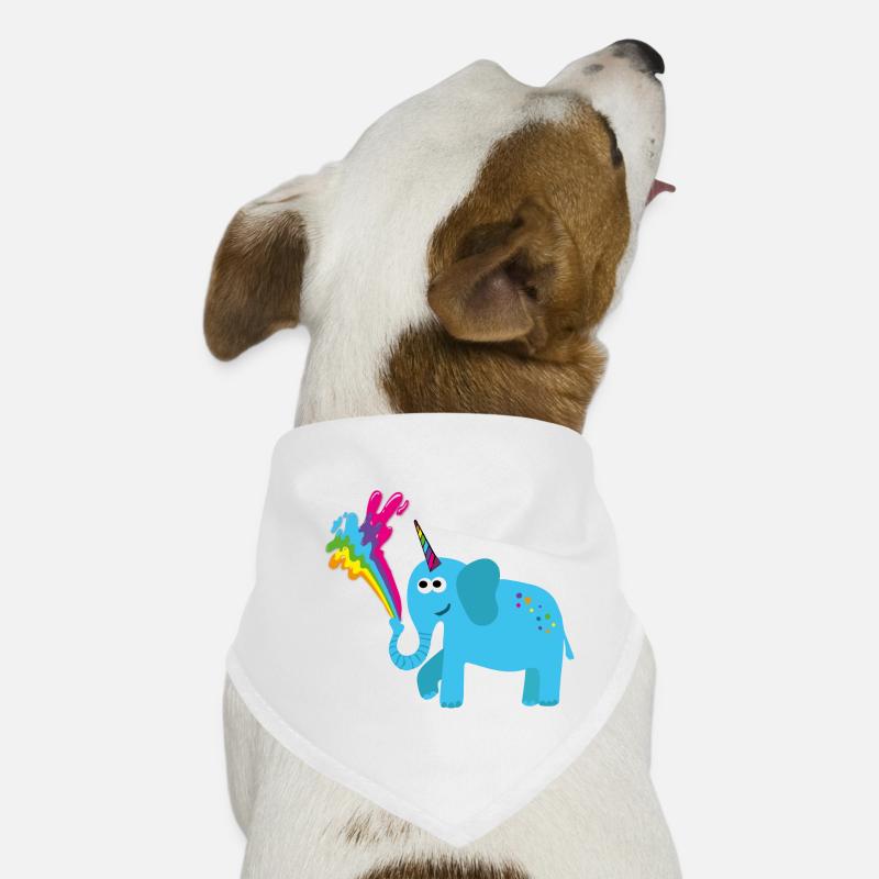 elefant mit einhorn,bunt,elefant,regenbogen,comic Hunde-Bandana