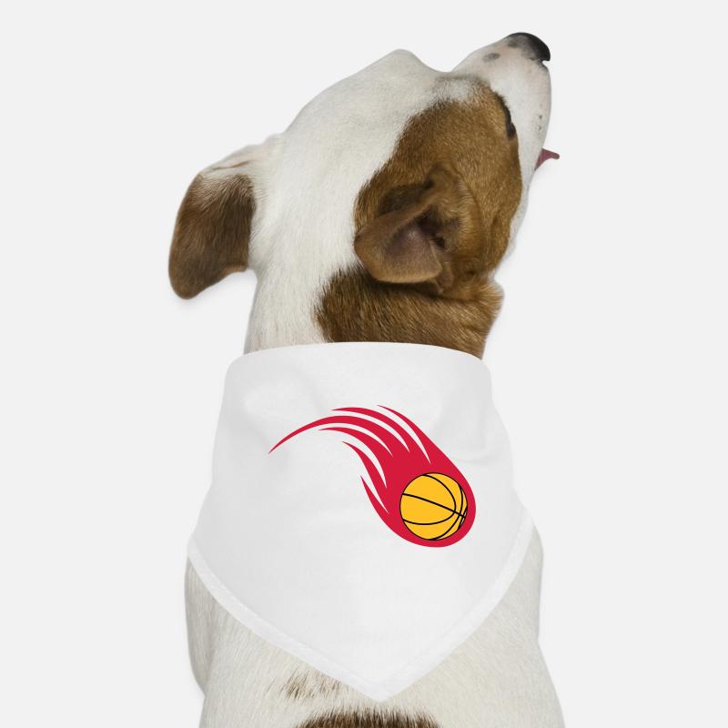 boule de feu de basket-ball - Bandana pour chien - blanc