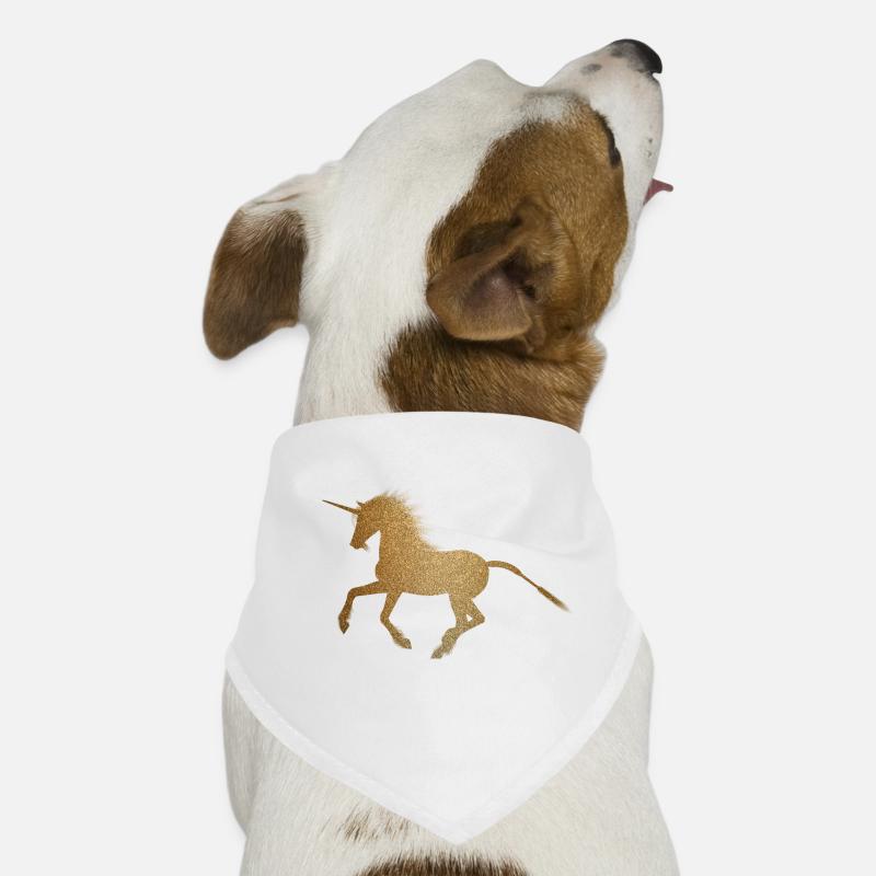 Einhorn, Gold, Glitzer Hunde-Bandana