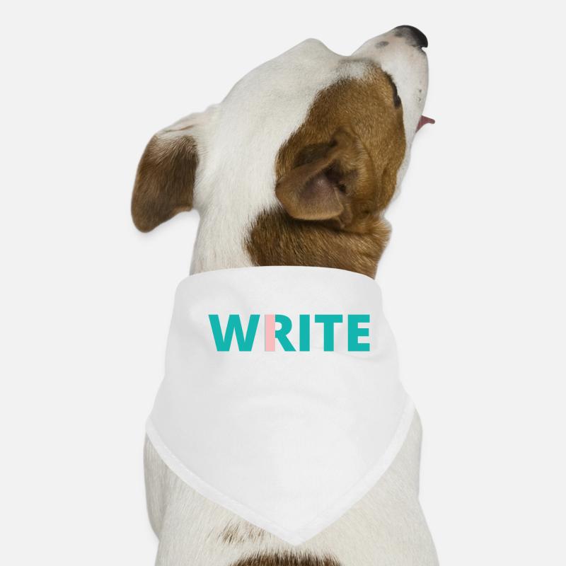 I in Write Single Word Design Self Reflective Dog Bandana