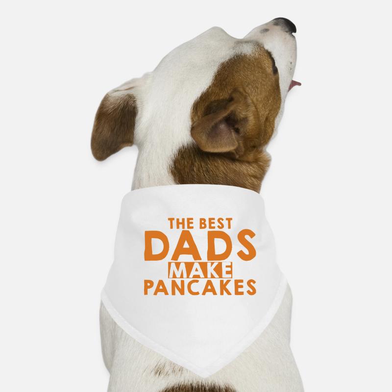 The Best Dads Make Pancakes 4 - Hunde-Bandana - Weiß