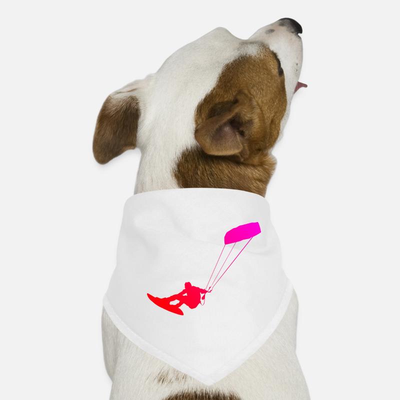 Kitesurf Kitesurf Kiten Kitesurfer Hommes - Bandana pour chien - blanc