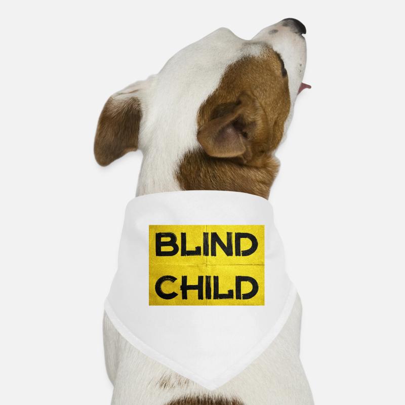 Blindes Kind - Hunde-Bandana - Weiß