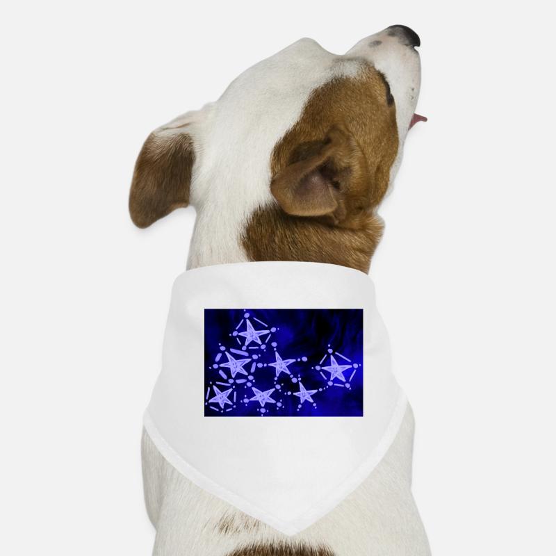 7 BLAUE STERNE Hunde-Bandana