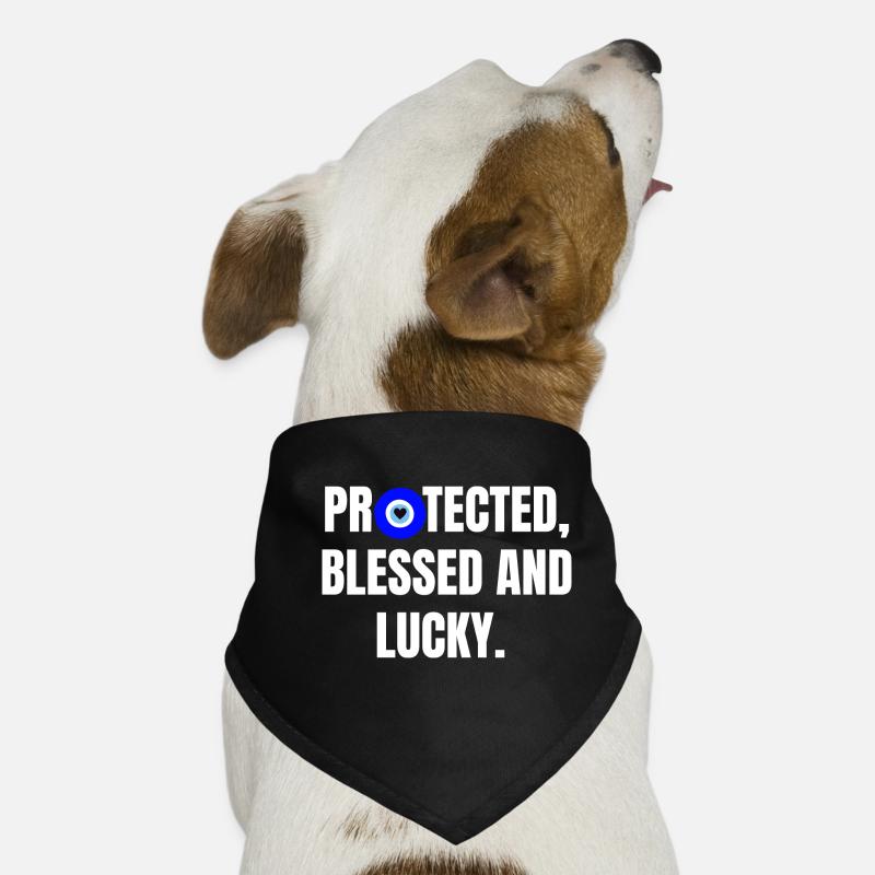 Protected and lucky Bandana pour chien