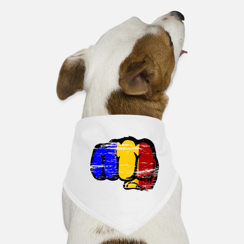 Roumanie drapeau main poing utilisé Bandana pour chien