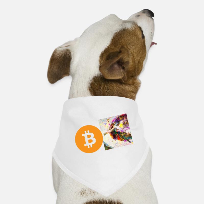 Main de création de crypto-monnaies 6 Bitcoin BTC Bandana pour chien