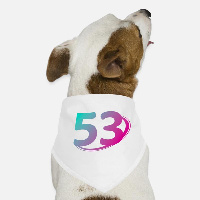 Numéro 53 multicolore Bandana pour chien