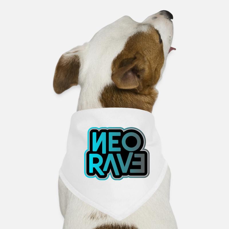 Neo Rave Neon Typografie Hunde-Bandana