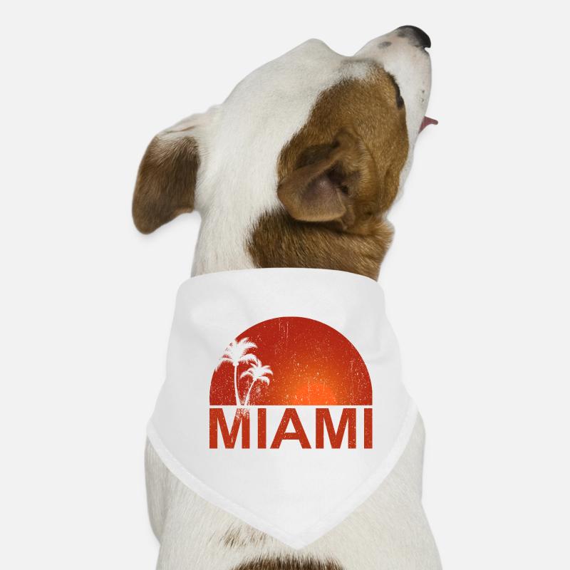 Miami Sunset Palm Trees Dog Bandana
