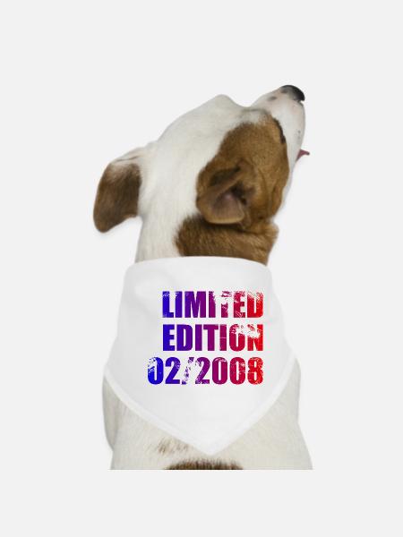 18th Birthday Limited Edition 02/2008 - Dog Bandana - white - Front