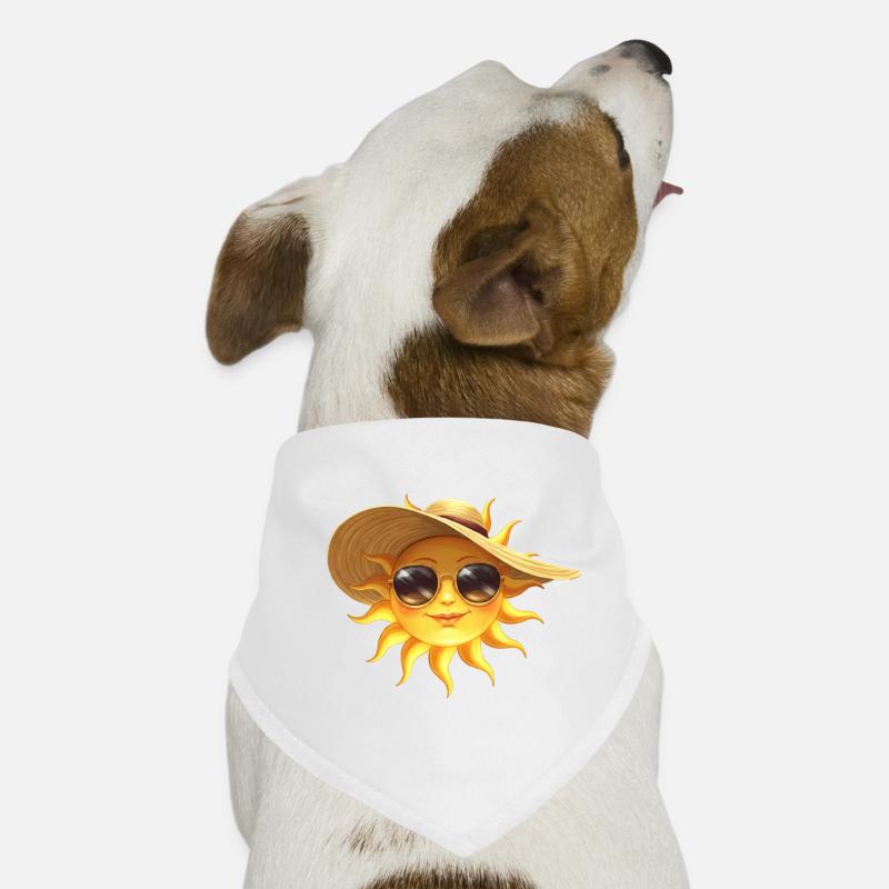 Sunny Sun with Hat and Shades Dog Bandana