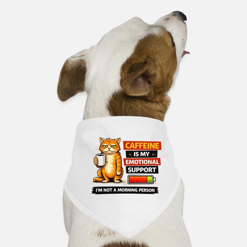 Caffeinated Cat Morning Mood Dog Bandana