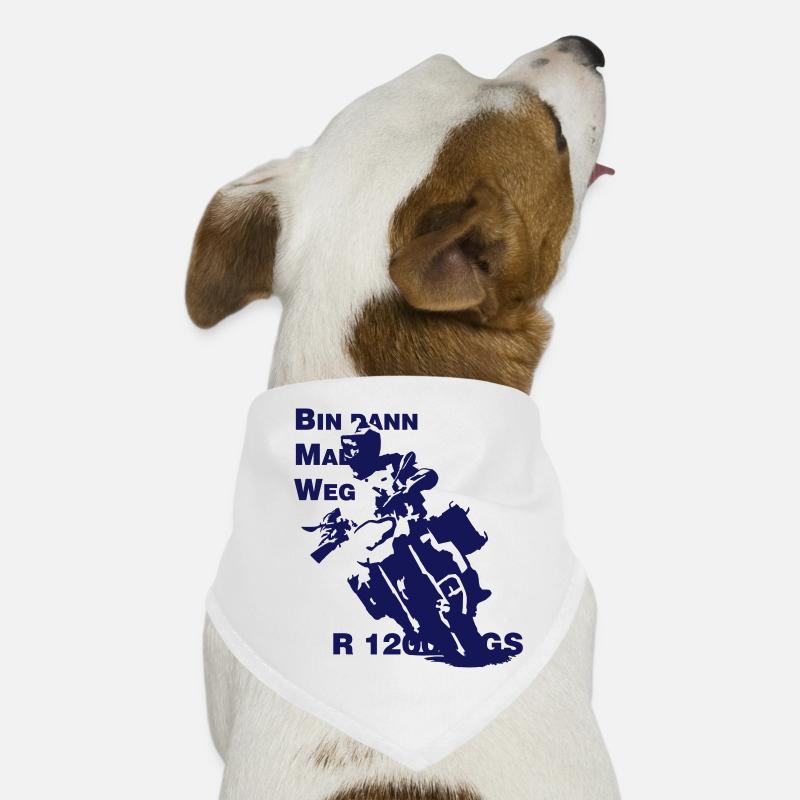 Bin dann Mal Weg - Hunde-Bandana - Weiß