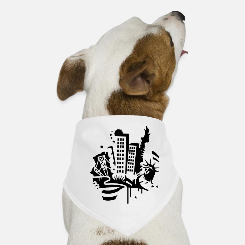 Ein New York City Design im Graffiti Stil Hunde-Bandana