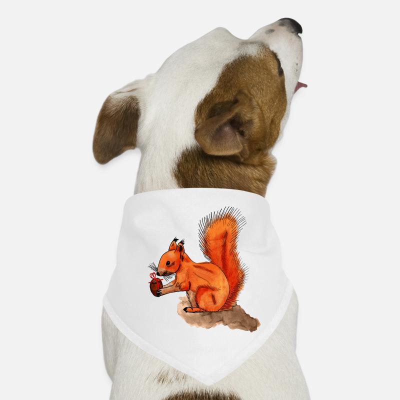 Eichhörnchen mit Geschenk Hunde-Bandana