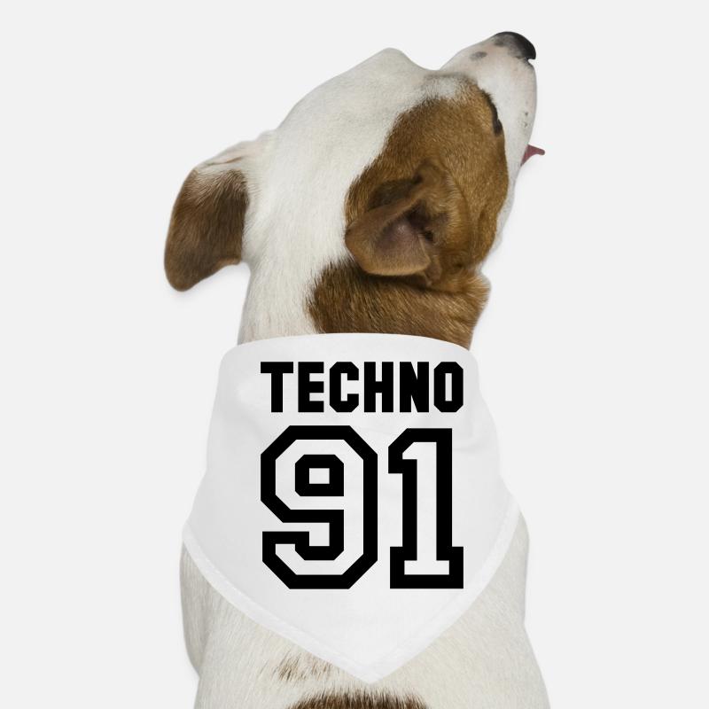 TECHNO Rave Techno 90s 90er Hunde-Bandana