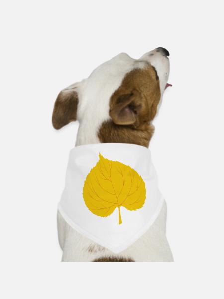 Linde Leaf - Dog Bandana - white - Front