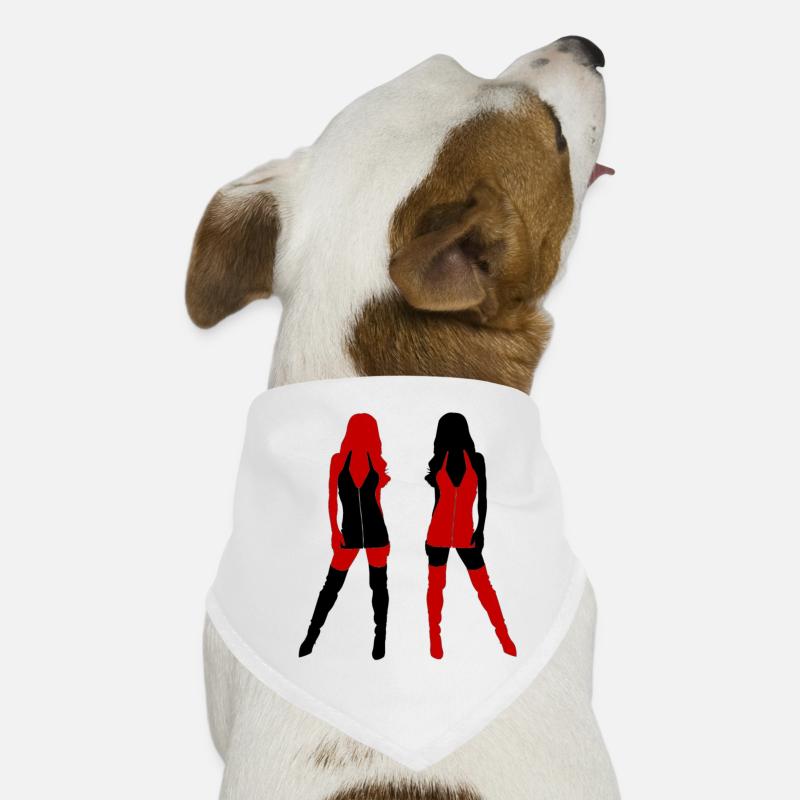 Rouge & Noir Bandana pour chien