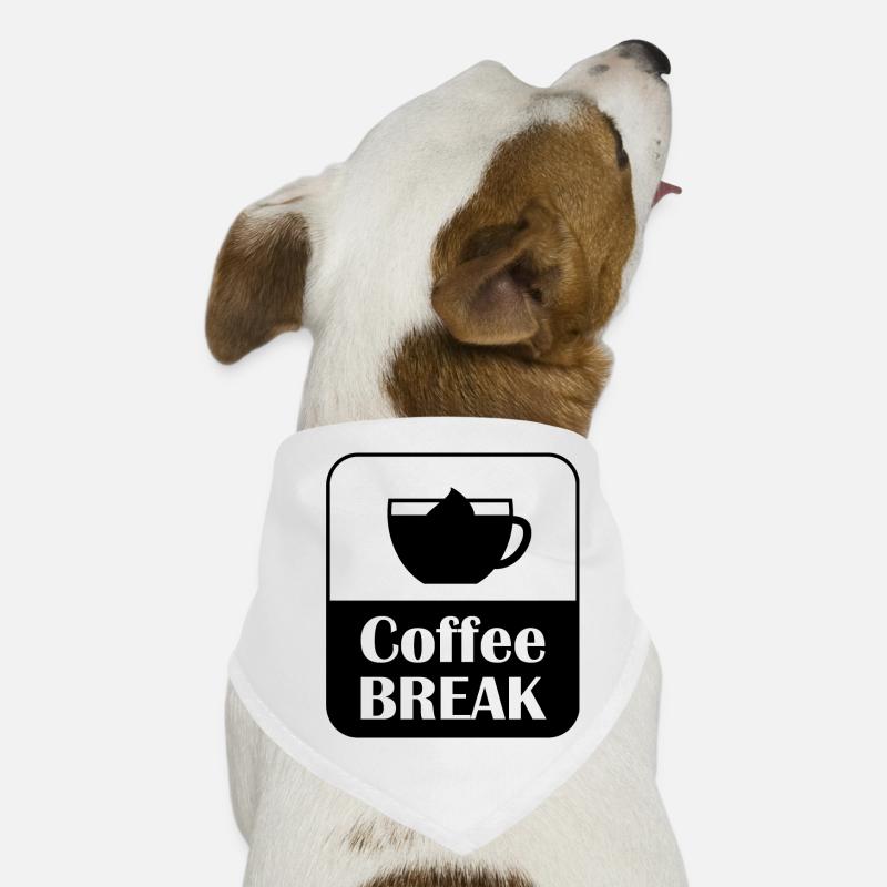 Coffee Break Pause Spruch Design Hunde-Bandana