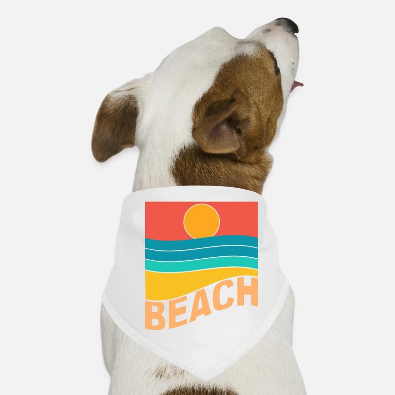 Beach sunset sea Dog Bandana