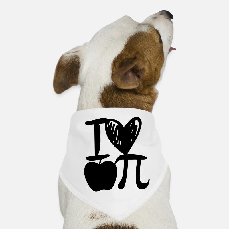 I LOVE APPLE PI Dog Bandana