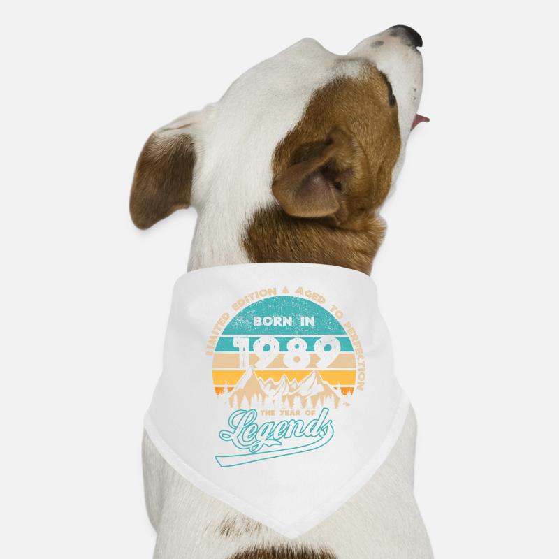 Legenden 1989 - Hunde-Bandana - Weiß