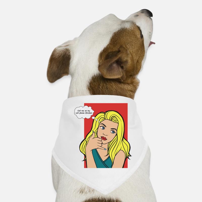 Pop Art Blonde with Thought Bubble Dog Bandana
