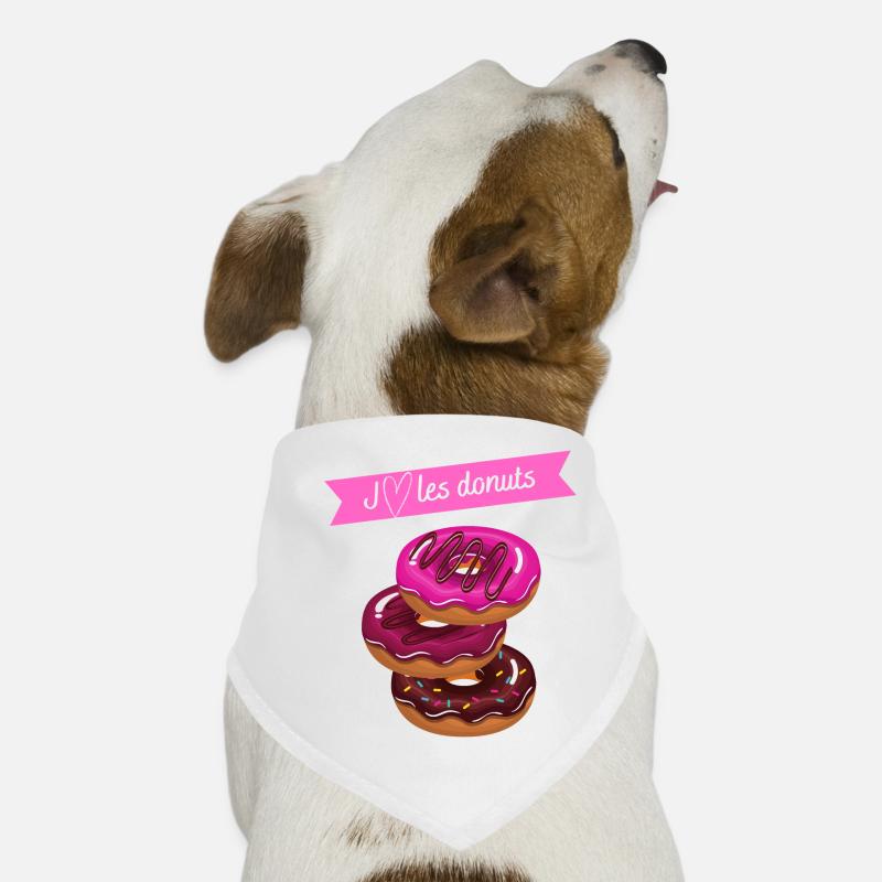 I Love Donuts Bandana pour chien