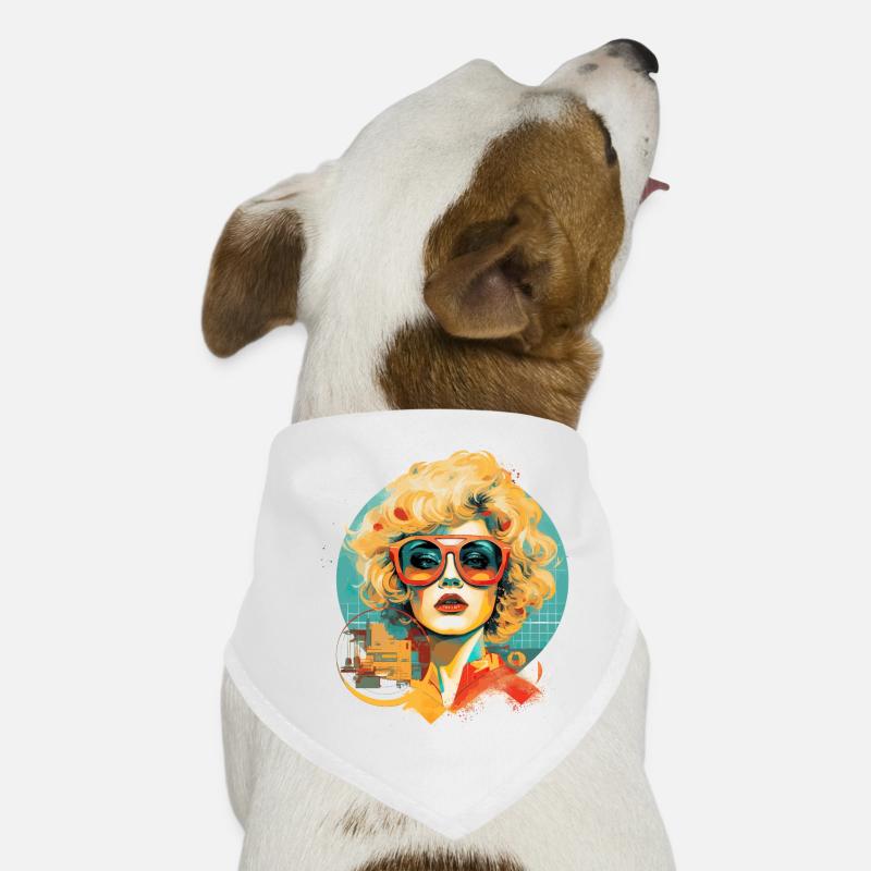 Retro Glam: Curls Bandana pour chien