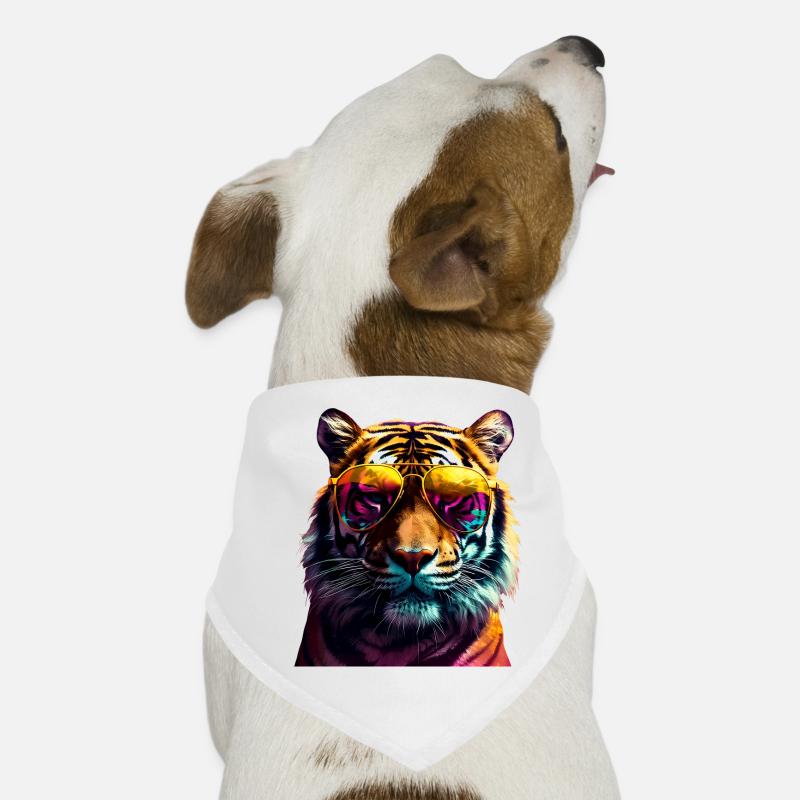 Tiger Sonnenbrille Hunde-Bandana