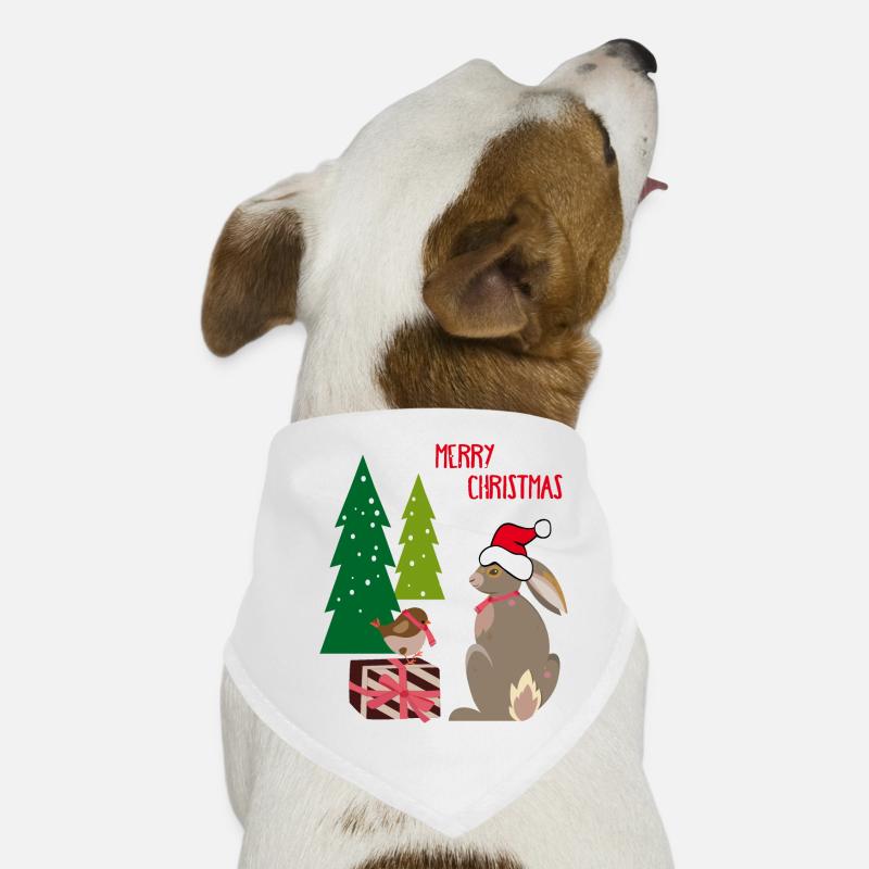 Merry Christmas - Hunde-Bandana - Weiß