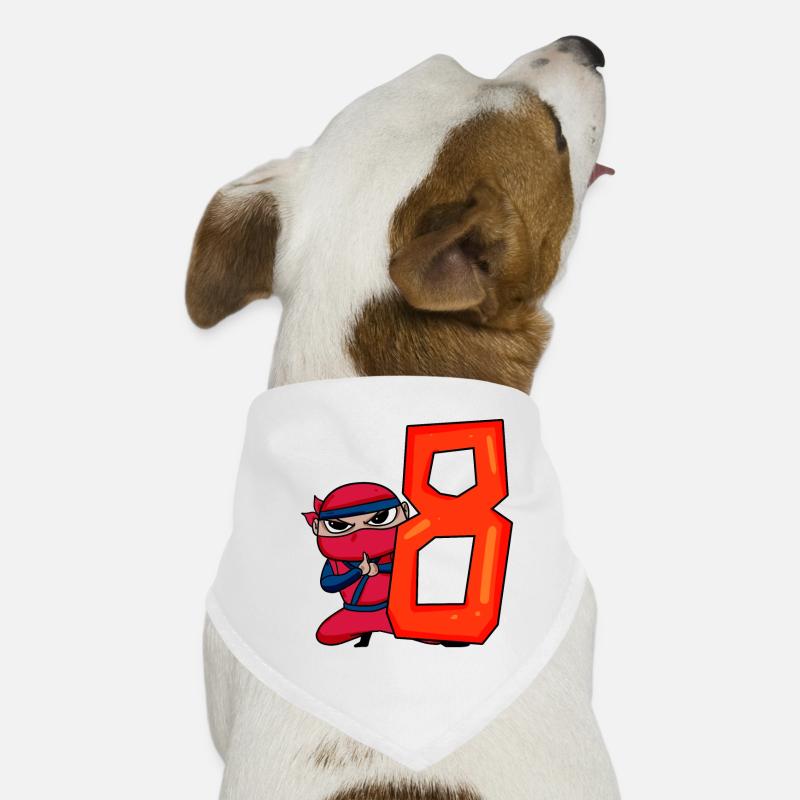 8 Jahre Geburtstag Junge Ninja - Ich bin 8 Hunde-Bandana