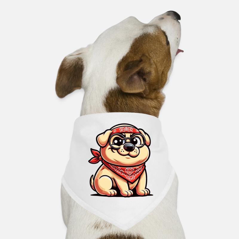 Cool dog with glasses Dog Bandana