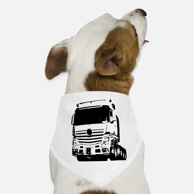 Deutscher LKW Silhouette Hunde-Bandana