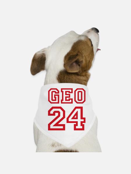 GEORGIEN, Géorgie - Bandana pour chien - blanc - Devant