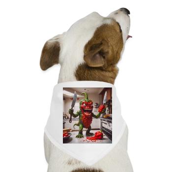 Gemüse Untergang Apocalypse Monster Pfeffer - Hunde-Bandana - Weiß - Vorne