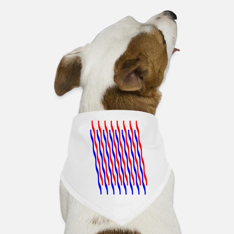 Zickzack 2 - Hunde-Bandana - Weiß