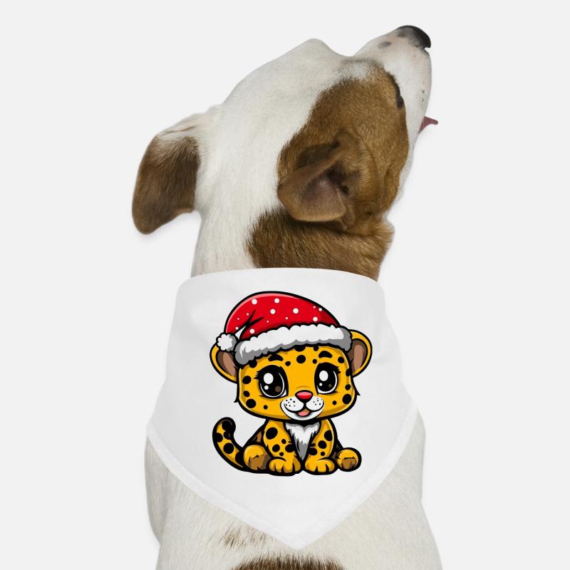 Leopard Weihnachten Hunde-Bandana