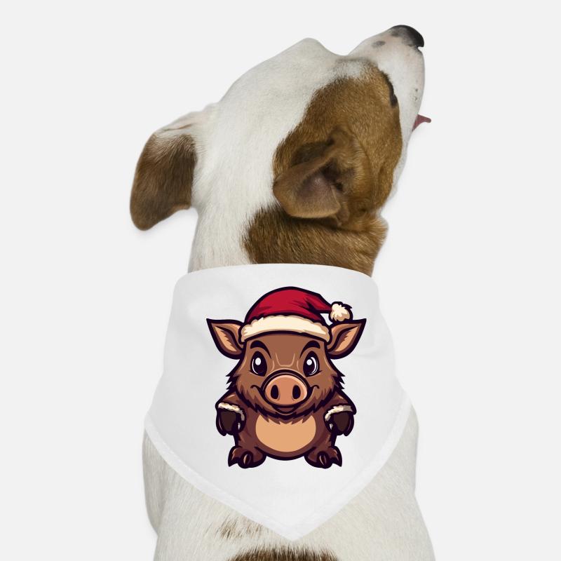 Cochon Noël Sanglier Bandana pour chien
