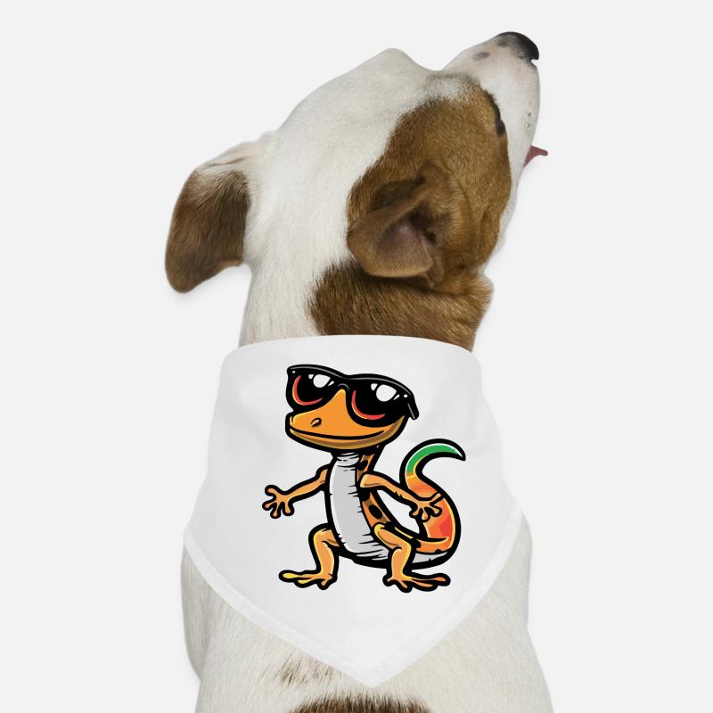 lézard bande dessinée cool Bandana pour chien