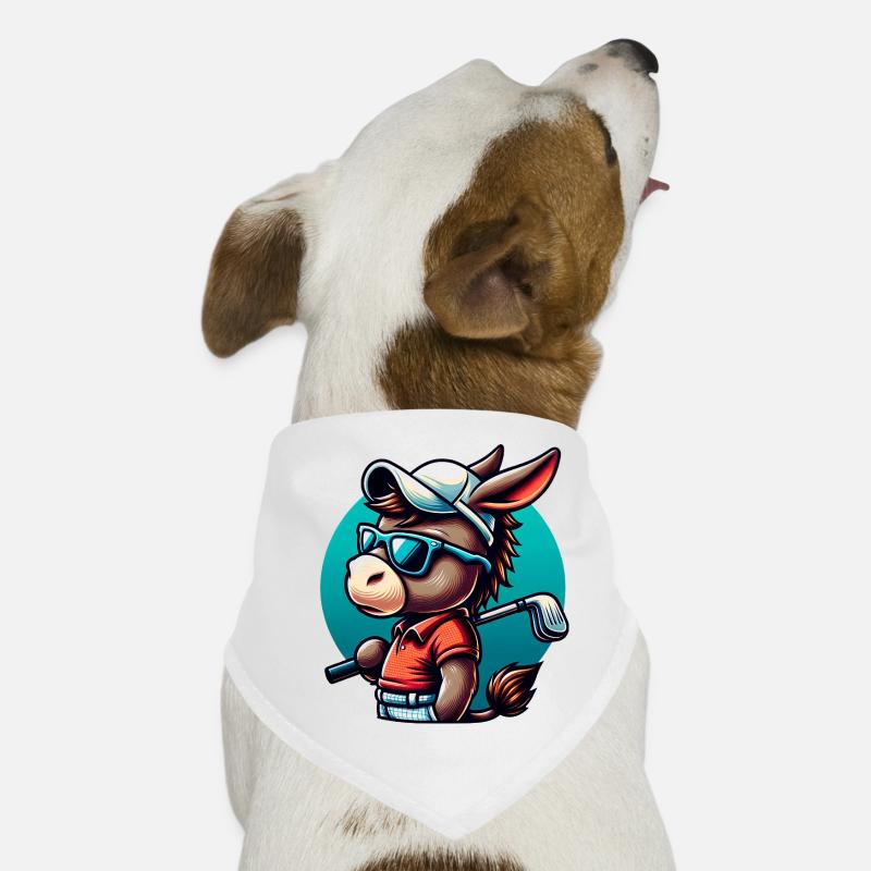 Golfing donkey with charm Dog Bandana