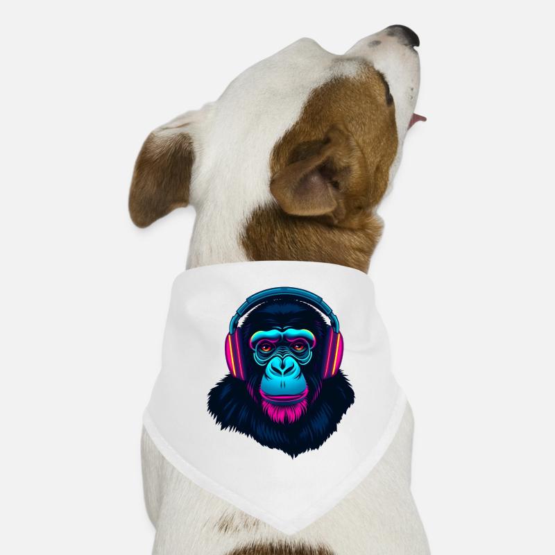 Affe als DJ Hunde-Bandana